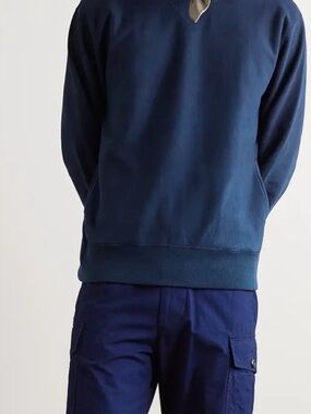 Men's Navy V-Neck Pullover Sweatshirt - Navy